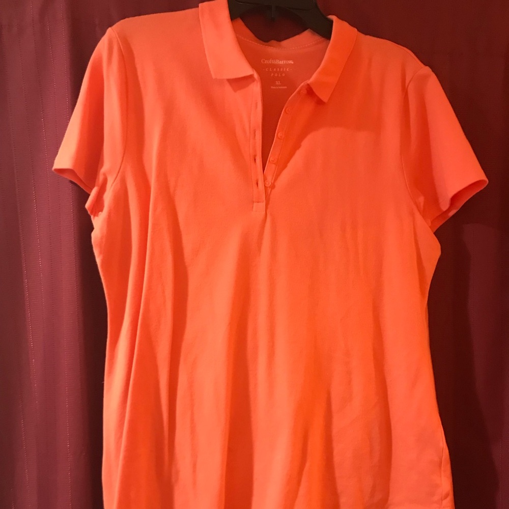 Coral pink polo
